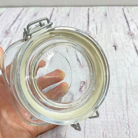 Glass Storage with Rubber Seal Stylish Retro Kitchen Decor Cannisters Craft Stor - Picture 3 of 10